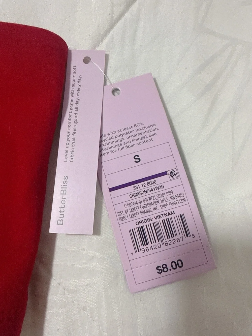 NWT Wild Fable Red Strapless Bandeau